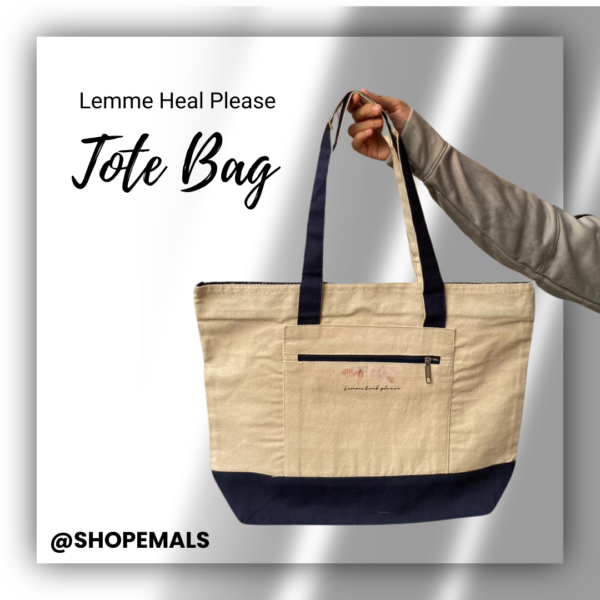 Lemme Heal, Please Zipper Tote Bag - Image 2