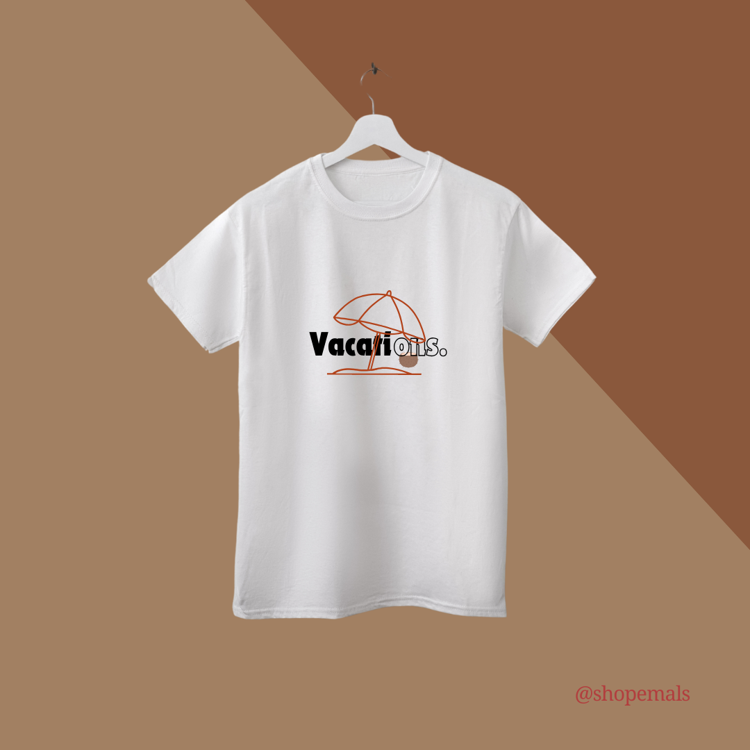 Vacations White Aesthetic T-shirt