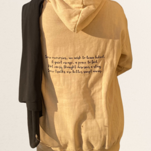 Hourglass Memories Time Aesthetic Beige Hoodie