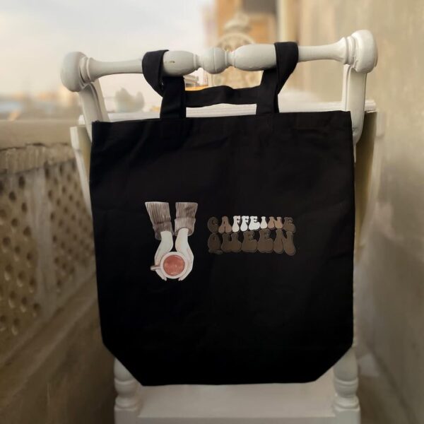 Caffiene Queen Canvas Tote Bag - Image 2