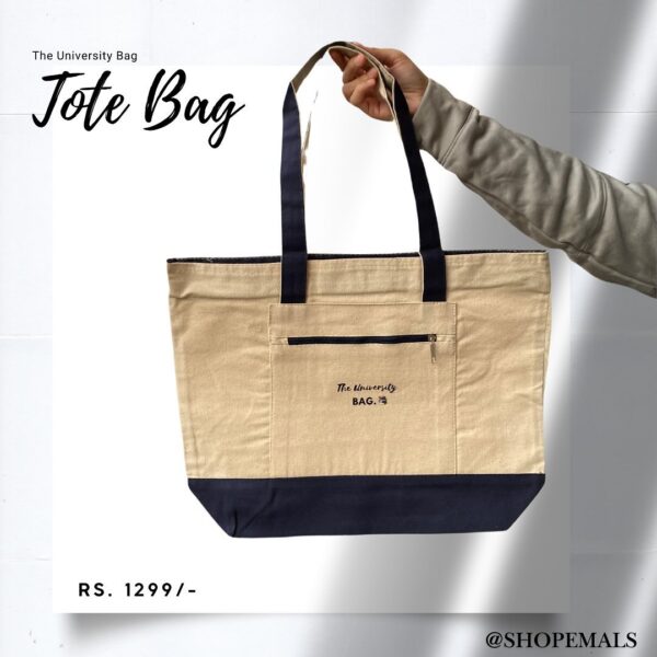 The University Bag Zipper Tote Bag - Image 3