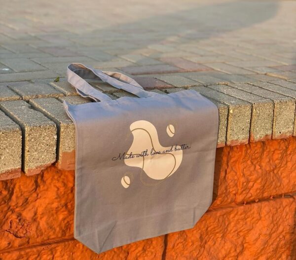 Made with love & Butter Canvas Tote Bag - Image 2
