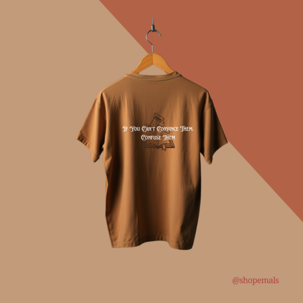 Law and justice Aesthetic Brown T-shirt - Image 2