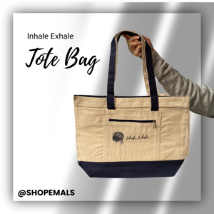Inhale, Exhale Zipper Tote Bag