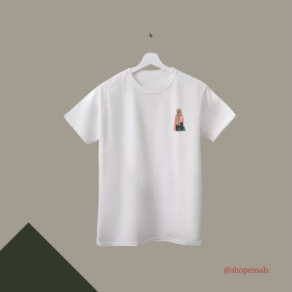 Heart is in flames aesthetic print white T-shirt