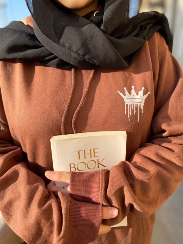 Nazar par bhi jaye, to dil-chaspi mat lena brown aesthetic hoodie - Image 4