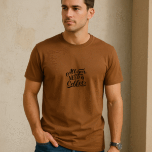 All you need is coffee brown aesthetic T-shirt