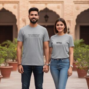 If you are reading this you are too close he has a wife, Wifey Couple Matching T-shirt