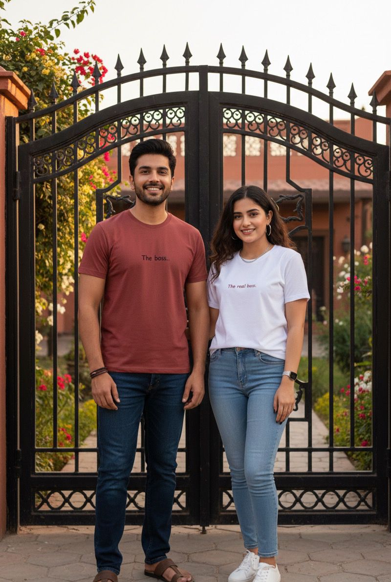 The Boss, The Real Boss Couple Matching T-shirt